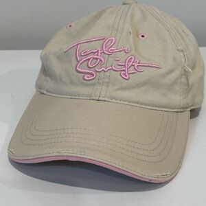 Taylor Swift FEARLESS Tour Official Merchandise Distressed Hat New Tan Pink RARE